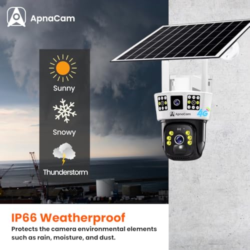 ApnaCam 8Mp Solar 4G SIM Support Pan & Tilt Zoom Dual Lens CCTV Camera, Outdoor Camera, Weatherproof, 2 Way Talk, Motion Detect, Supports SD Card Up to 256 GB Use for Factories,Farms,etc - Image 5