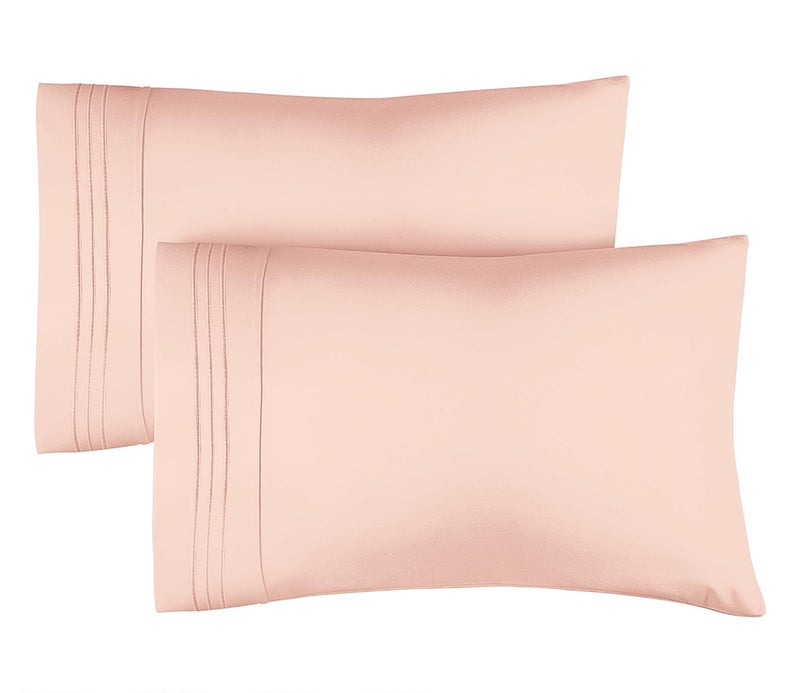 CGK Unlimited CGK Unlimited King Pillow Cases (Set of 2) - Soft  Hotel Quality Pillowcase Covers- Comfy Bedding for All- Machine Washable Pillow Protectors- 2 Piece- Lavender Pink  - Image 1