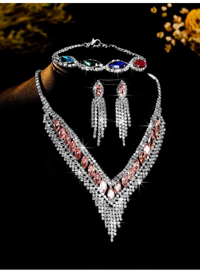 Europe And The United States Necklace Suit Earrings Jewelry Suit Banquet Dress Chain Fashion Joker Bridal Jewelry