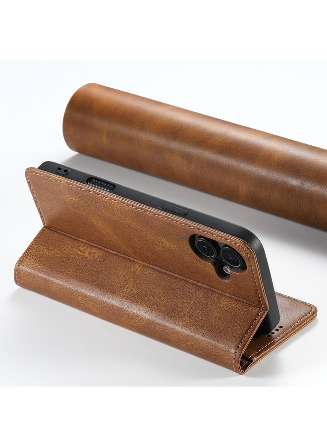 Suteni Case For iPhone 16 J02 Oil Wax Wallet Leather Phone Case - Image 5