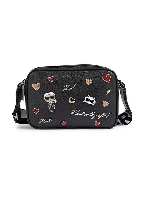 Karl Lagerfeld Maybelle Double Zip Charm Crossbody