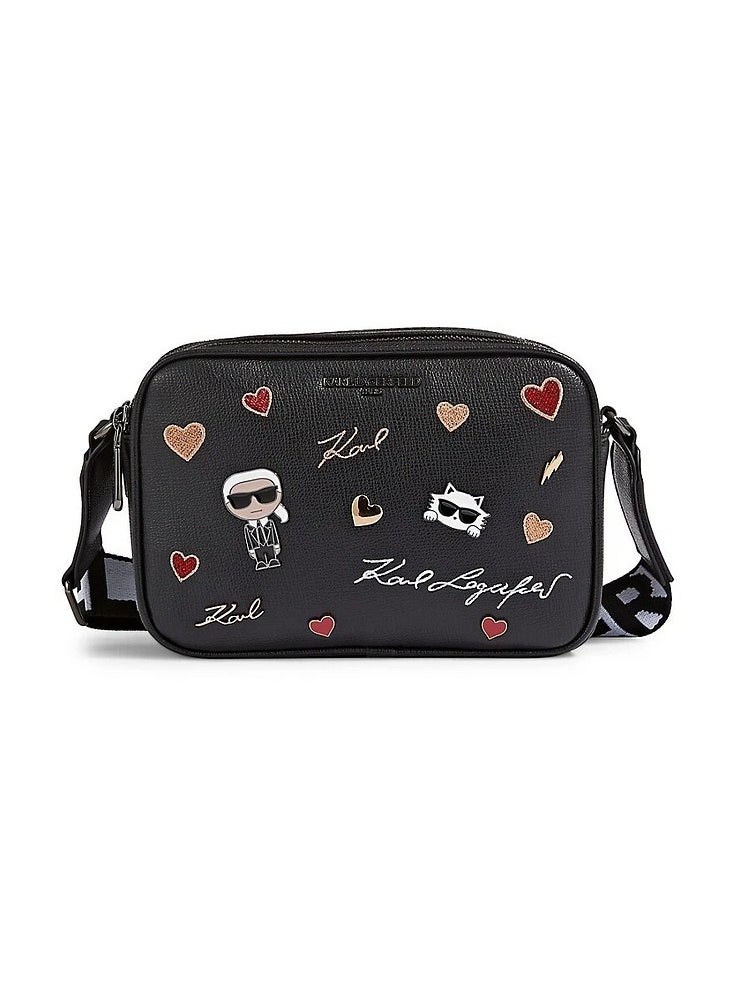 Karl Lagerfeld Paris Karl Lagerfeld Maybelle Double Zip Charm Crossbody  - Image 1