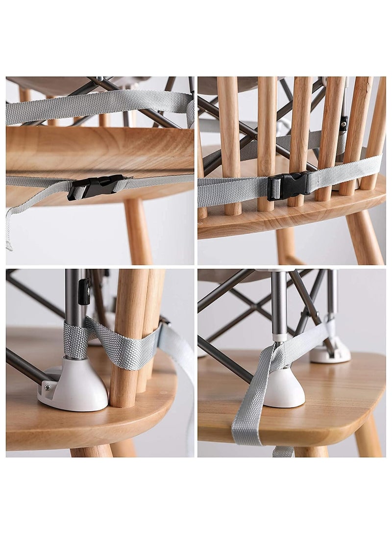 AUTOYSUR Baby Seat Booster High Chair,Space Saver High Chair, Portable High Chair, Folding Booster Feeding Chair,with Travel Bag(grey)  - Image 4