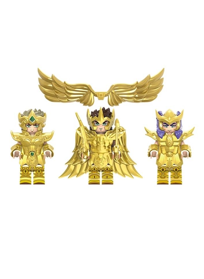 3 LEGO Anime Rainbow Characters - Small Saint Seiya Building Blocks for Kids: Anime Building Blocks - Toys for Kids and Adults, Kids' Blocks, LEGO Building Sets, LEGO for Boys, LEGO Bricks, LEGO Games, LEGO for Children, LEGO for Girls, LEGO Toy, LEGO Characters, LEGO Building Toy, LEGO Constructions  - Image 1