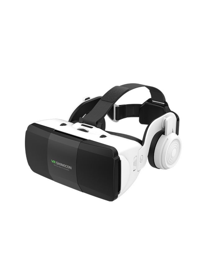 VR SHINECON Glasses Somatosensory Helmet BOX Somatosensory 3d Virtual Game Mobile Phone Wholesale-Color:White - Image 1