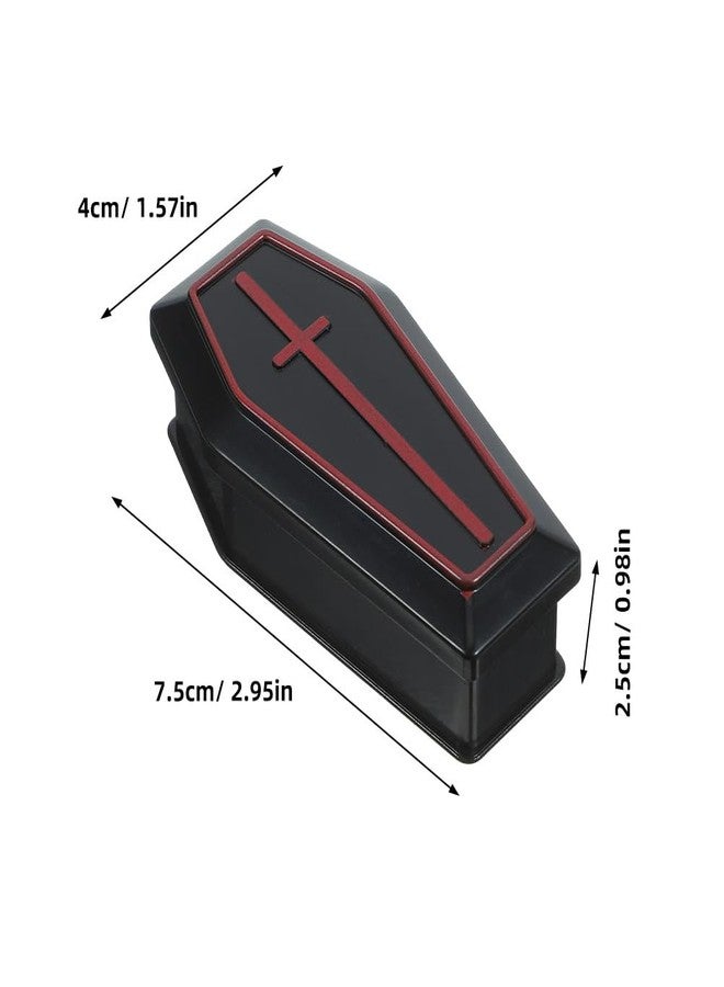 Garneck 20pcs Mini Coffin Boxes with Lid Halloween Prank Props Creepy Party Decorations Plastic Coffin Treat Boxes for Spooky Festivities for Treats and Goodies - Image 5