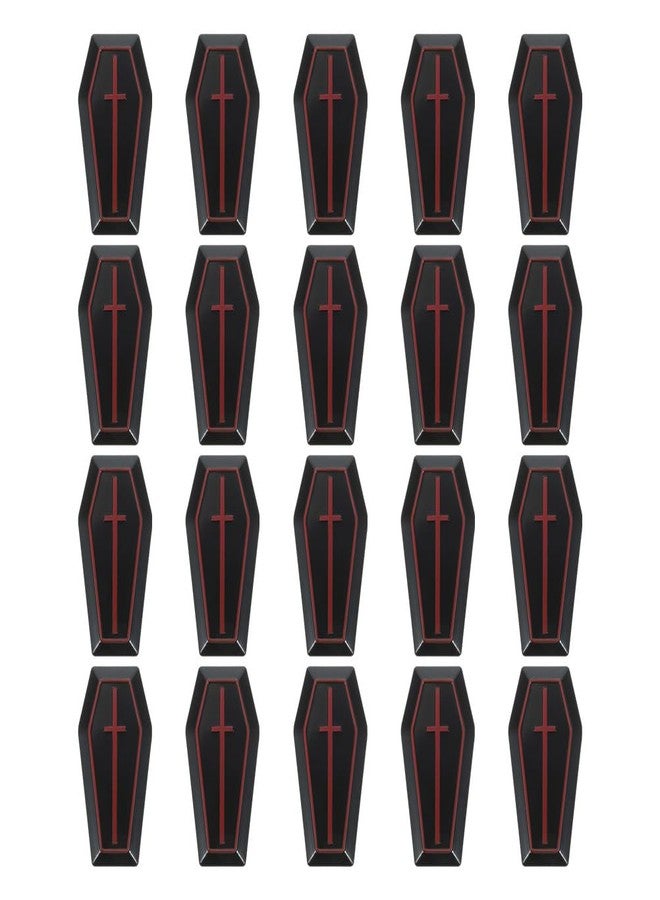 Garneck 20pcs Mini Coffin Boxes with Lid Halloween Prank Props Creepy Party Decorations Plastic Coffin Treat Boxes for Spooky Festivities for Treats and Goodies - Image 1