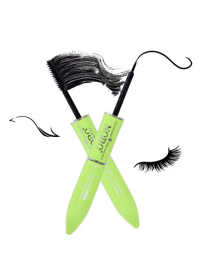 Nobo Aloe 2in1 Mascara & Liquid eyeliner For Women and girls 2 Pcs - Image 2