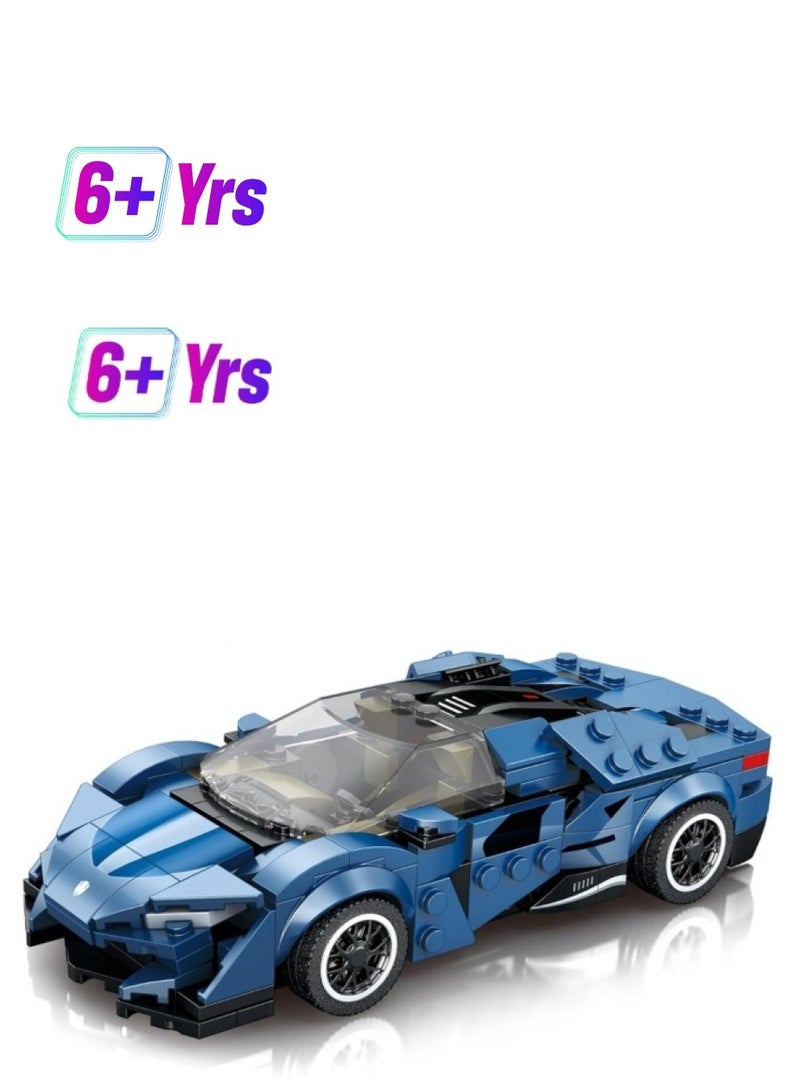 Loquat Sports Car Building Toy Set Technique and Engineering Construction Toy Speed Champion Race Car Agera Blue - Image 1