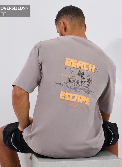 Premium Heavy Weight Graphic Puff Print Oversized T-Shirt