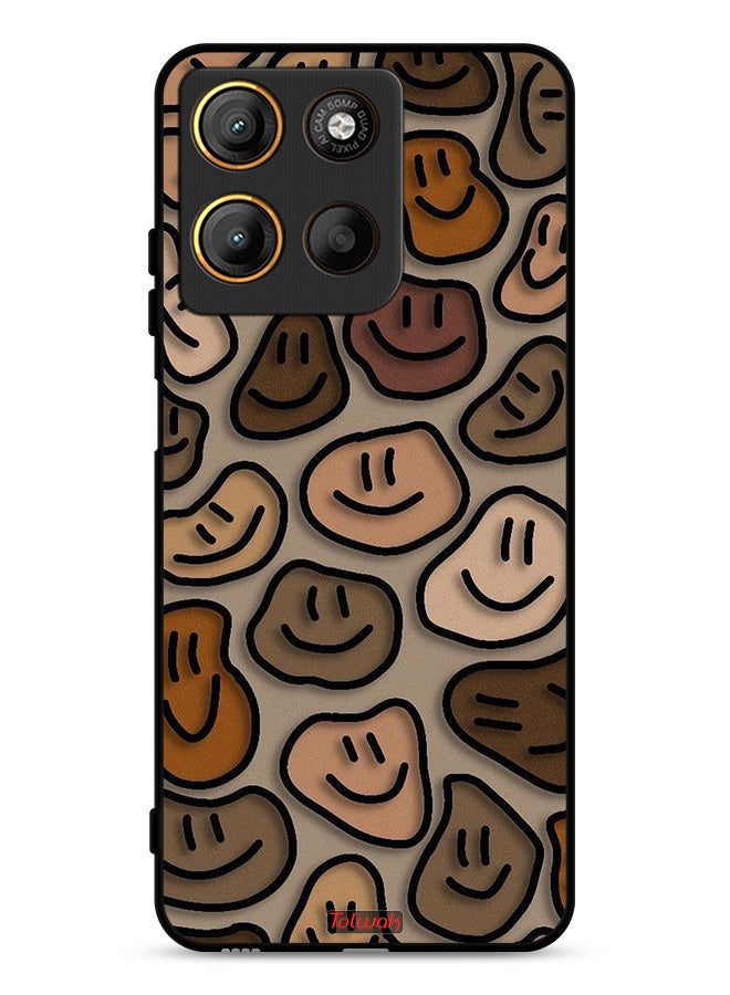Tolwak Motorola Moto G15 Protective Case Cover Smiley Faces Art