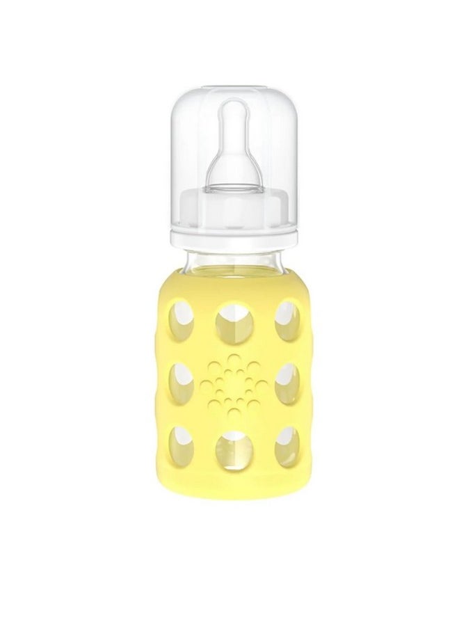 lifefactory - Glass Baby Bottles With Silicone 4 Oz (2 Banana & 2 Cantaloupe) - Image 1