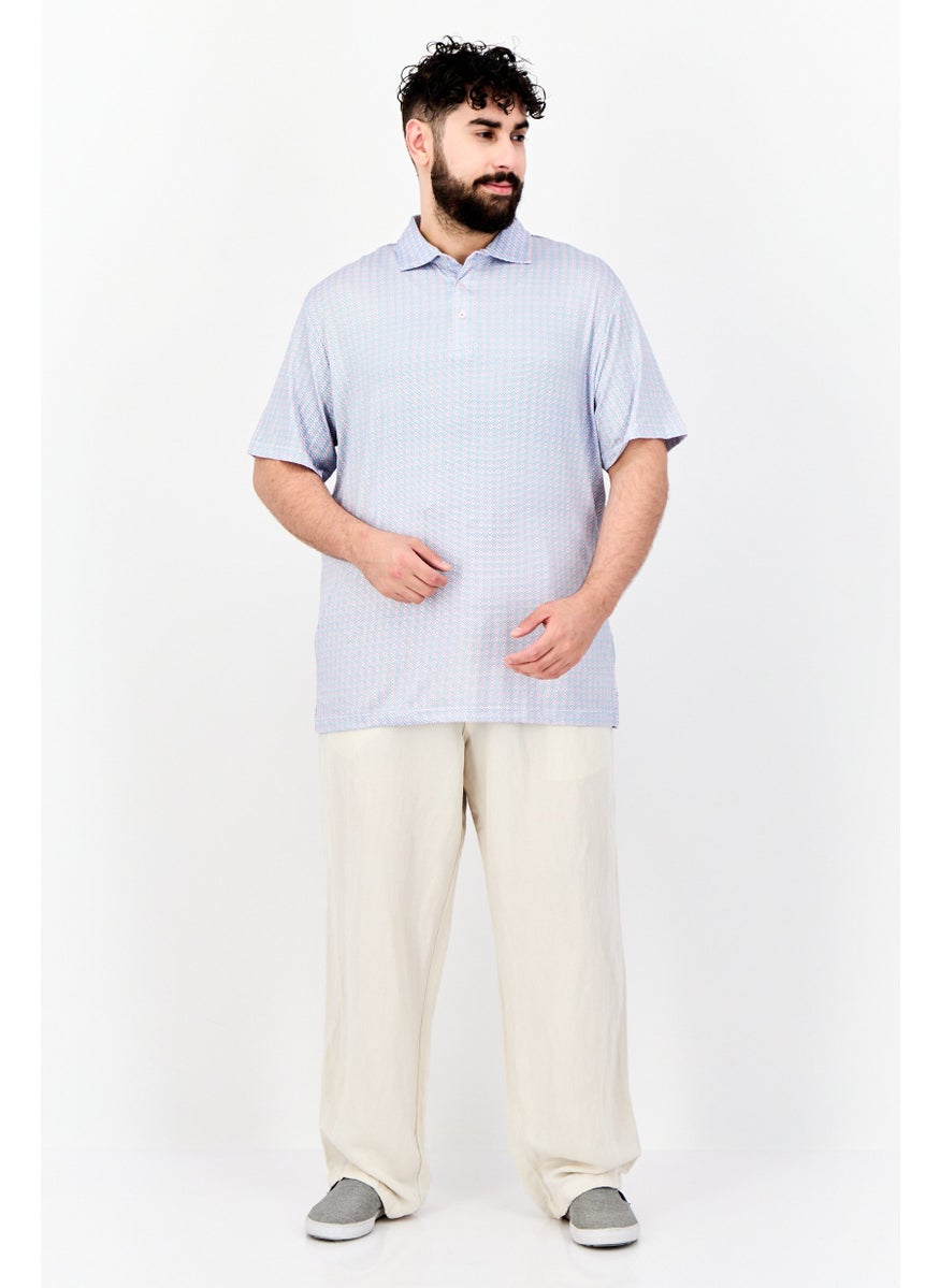 Tailorbyrd - Men Sportswear Fit Short Sleeve Training Polo Shirt, Light Blue - Image 1