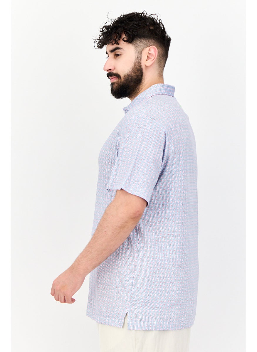 Tailorbyrd - Men Sportswear Fit Short Sleeve Training Polo Shirt, Light Blue - Image 1