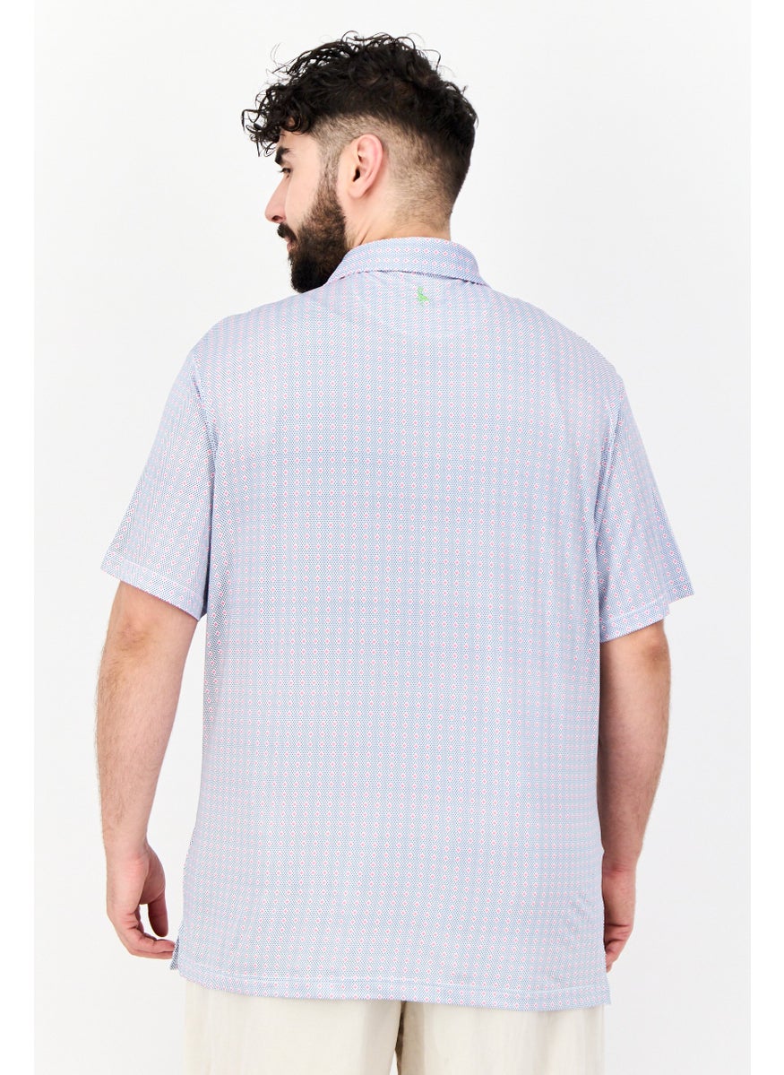 Tailorbyrd - Men Sportswear Fit Short Sleeve Training Polo Shirt, Light Blue - Image 1