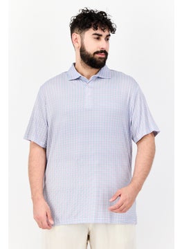 Men Sportswear Fit Short Sleeve Training Polo Shirt, Light Blue