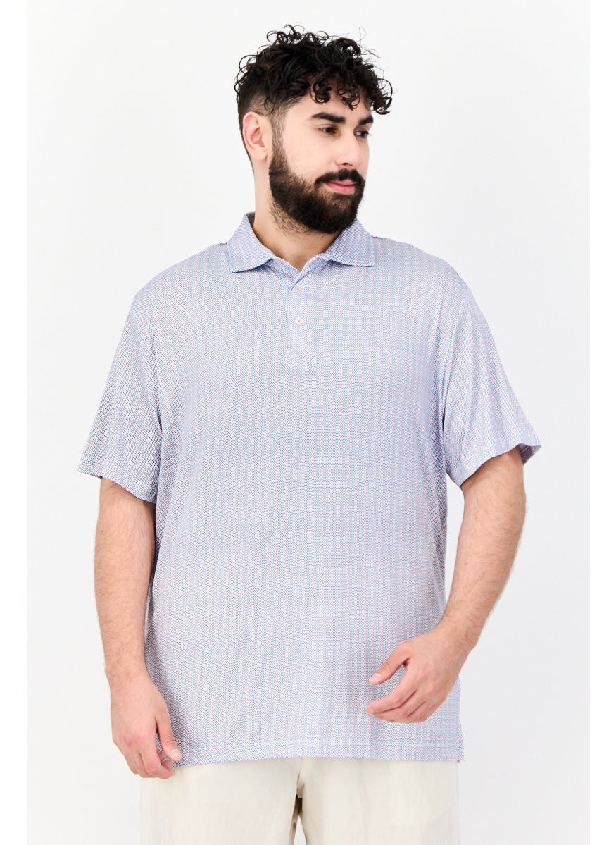 Tailorbyrd - Men Sportswear Fit Short Sleeve Training Polo Shirt, Light Blue - Image 1