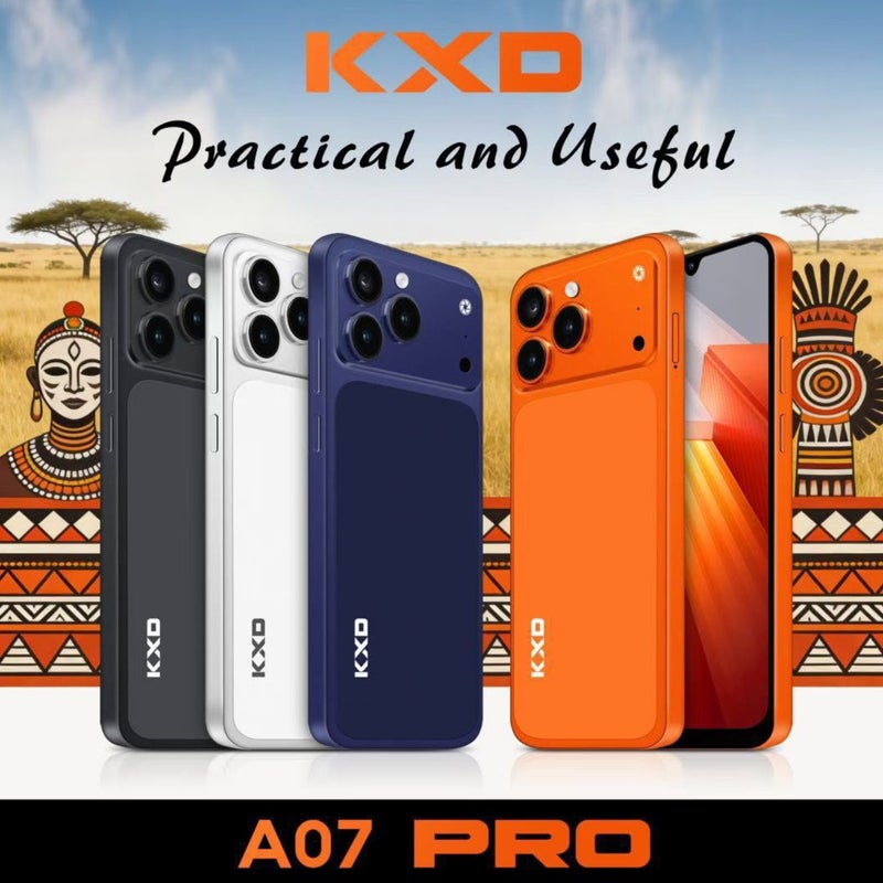 كيه إكس دي هاتف A07 Pro الذكي، شاشة HD+ مقاس 6.52 بوصة، ذاكرة وصول عشوائي (RAM) سعة 4 جيجابايت (تصل إلى 8 جيجابايت مع خاصية الذاكرة الموسعة)، سعة تخزين 128 جيجابايت، دعم شبكة 4G LTE وشريحتين (Dual SIM)، بطارية بسعة 4500 مللي أمبير في الساعة - Image 1