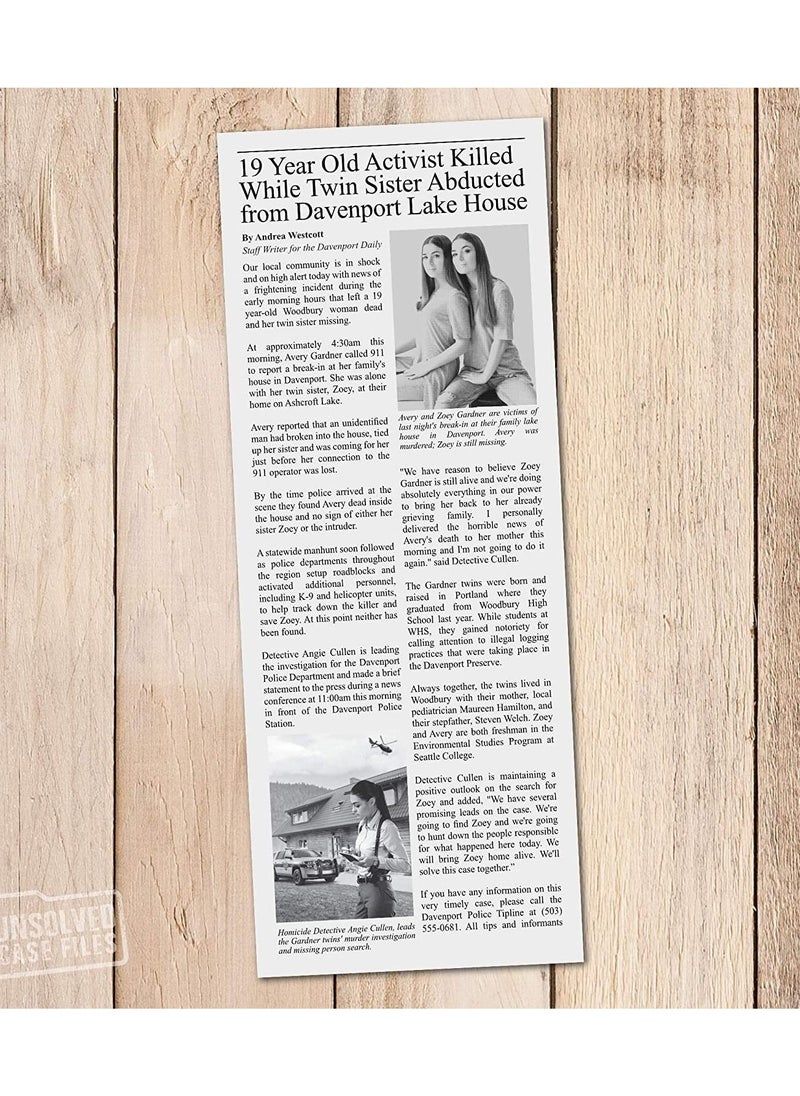 UNSOLVED CASE FILES Gardner Avery Active Murder Mystery Case Can You Solve The Case