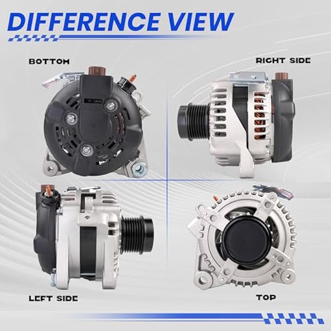 TSSLIIN High Output Alternator For/Toyota Camry 2007-2009, Corolla 2009-2010, Matrix 2009-2013 For/Pontiac Vibe 2009-2010 For/Scion xB, L4 2.4L, Upgraded 100A 12V CW 7-Groove 27060-0H110 VND0396 - Image 5