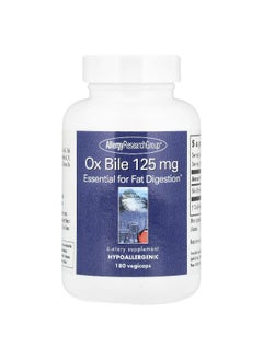 Allergy Research Group Allergy Research Group, Ox Bile, 125 mg, 180 Vegicaps  - Image 1