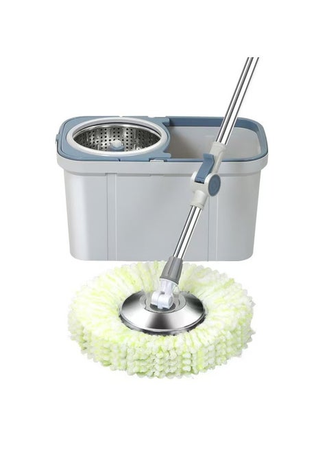360 Degree Rotating Mop and Bucket Flat Self-Separating Laminating Mop Set with 4 Microfiber Pads and Extendable Handle Perfect for Cleaning All Kinds of Floors