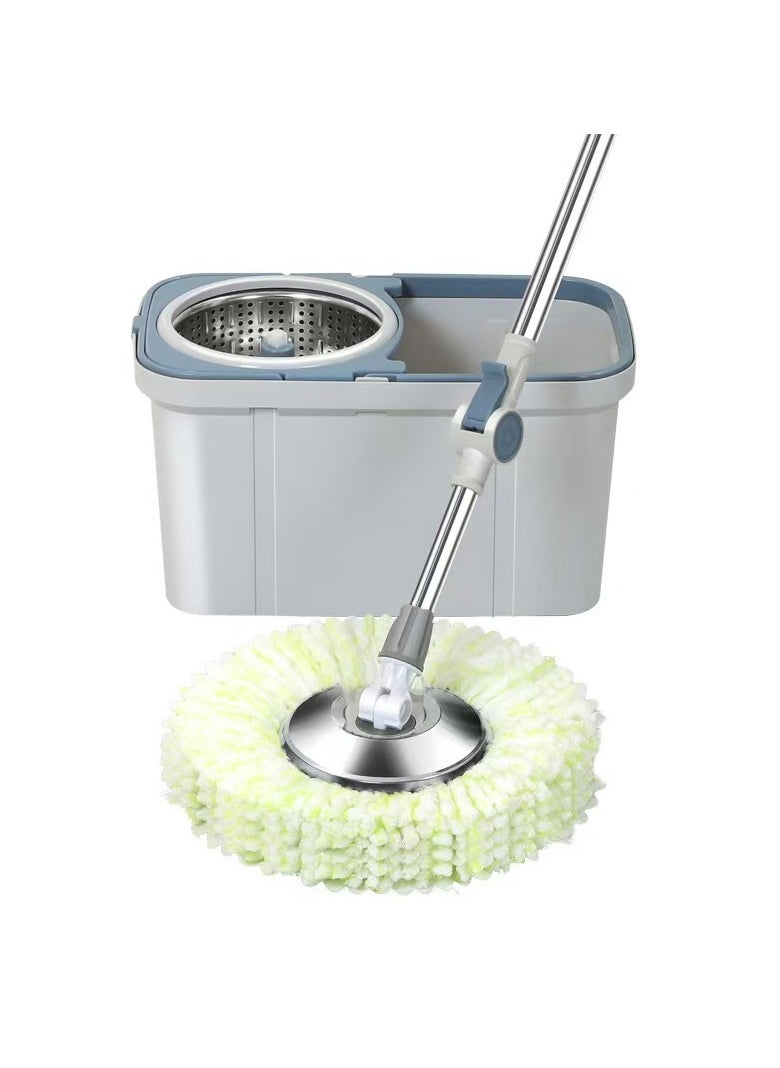 360 Degree Rotating Mop and Bucket Flat Self-Separating Laminating Mop Set with 4 Microfiber Pads and Extendable Handle Perfect for Cleaning All Kinds of Floors