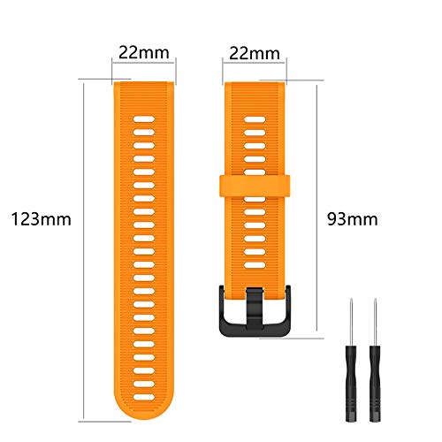 ISABAKE Band for Garmin Forerunner 935/Forerunner 945/Forerunner 745,Compatible with Fenix 5/ Fenix 5Plus/ Fenix 6/ Fenix 6 Pro/Approach S60,Soft Silicone 22mm Replacement Bands - Image 4