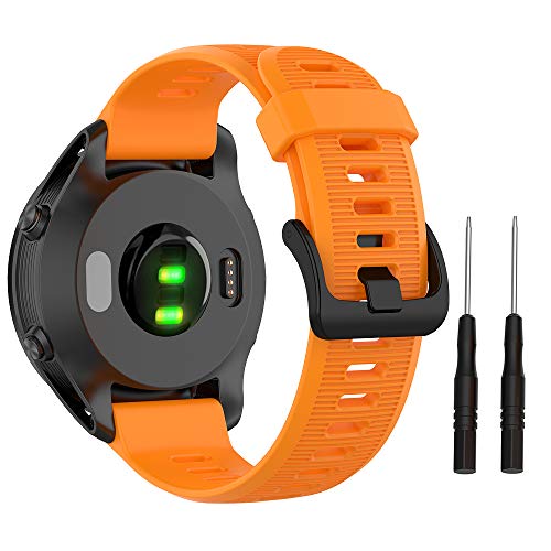 ISABAKE Band for Garmin Forerunner 935/Forerunner 945/Forerunner 745,Compatible with Fenix 5/ Fenix 5Plus/ Fenix 6/ Fenix 6 Pro/Approach S60,Soft Silicone 22mm Replacement Bands - Image 1