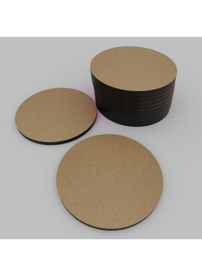 PICRAZEE أطباق خشبية MDF دائرية 12 من بيكرازي لمشاريع الحرف اليدوية، فن الماندالا، فن الراتنج، الرسم، مجموعة زينة (RC_12) - Image 2