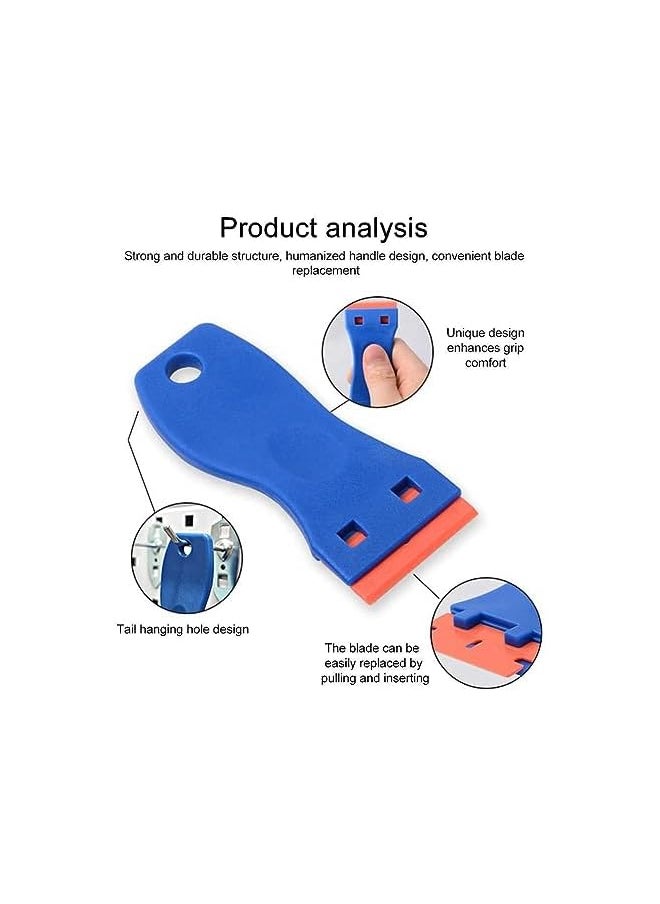 PROMASS promass Plastic Razor Blade Scraper, 1.5" Plastic Razor Scraper, Scraper Tool With 10pcs Plastic Blades, Cleaning Scraper Remover For For Labels Decal, Stickers, Window Cleaning  - Image 5