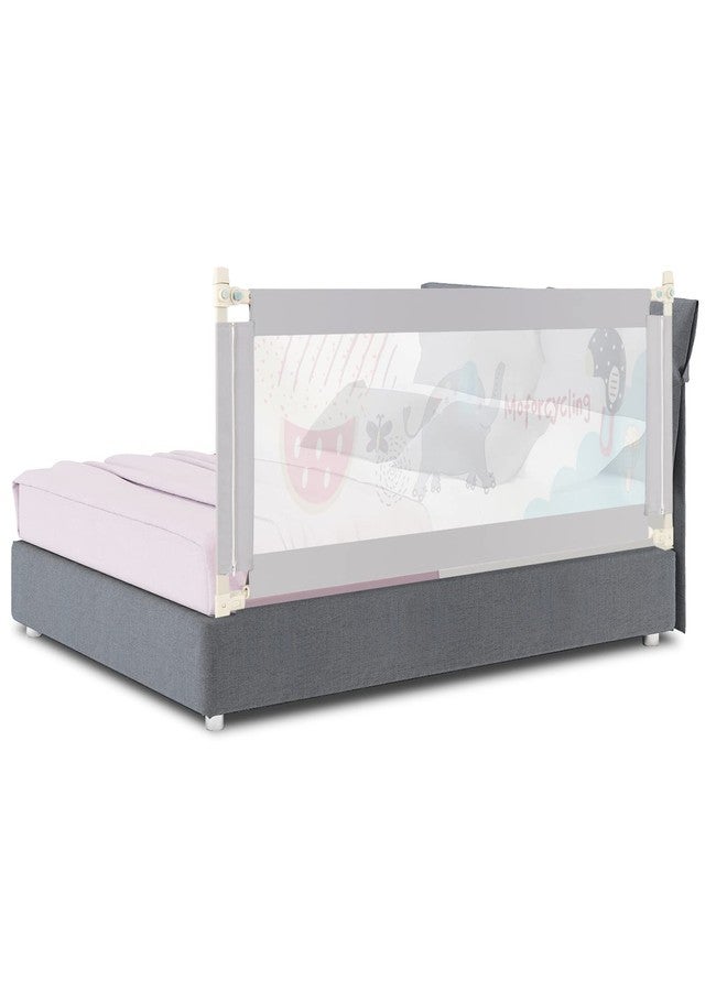 GLACER Bed Rail for Toddlers, 77” Extra Long, Height Adjustable Baby Bed Rail Guard with One-Side Lifting Design, Double Safety Locks, Safety Bed Guardrail for Kids with Side Storage Pocket (Elephant) - Image 1