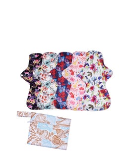 Y&D 5 Pack  Reusable Sanitary Pads  Bamboo Charcoal Towels Washable Waterproof Menstrual Absorbent Cloth Large size to Heavy Flow Eco Friendly Pads  - Image 1