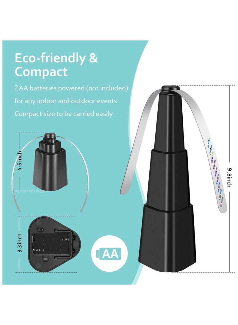 Scrolls Fly Repellent Fans, Repellent Outdoor Indoor Keep Flies Away, Table Top Fan Fly Spinner with Holographic Blades for Picnic Patio Home, 24.98 x 8.38 cm - Image 4