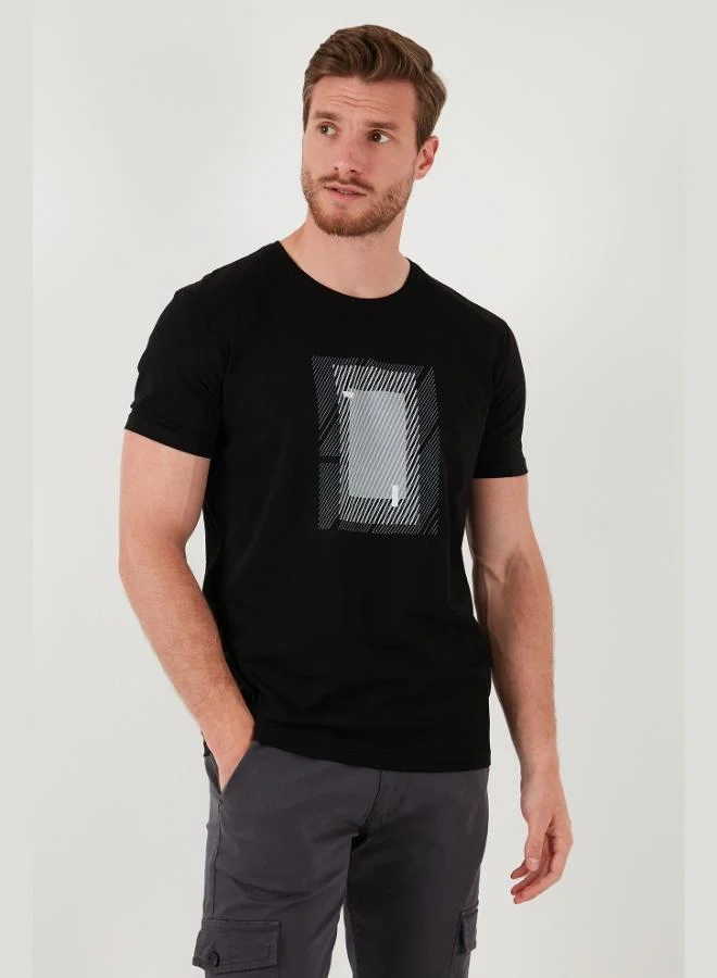 Buratti  Buratti Cotton Slim Fit Crew Neck T Shirt Men's T SHIRT 646R7930 for Men | Best Price UAE