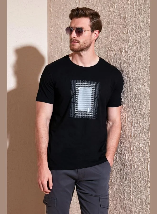 Buratti  Buratti Cotton Slim Fit Crew Neck T Shirt Men's T SHIRT 646R7930 for Men | Best Price UAE