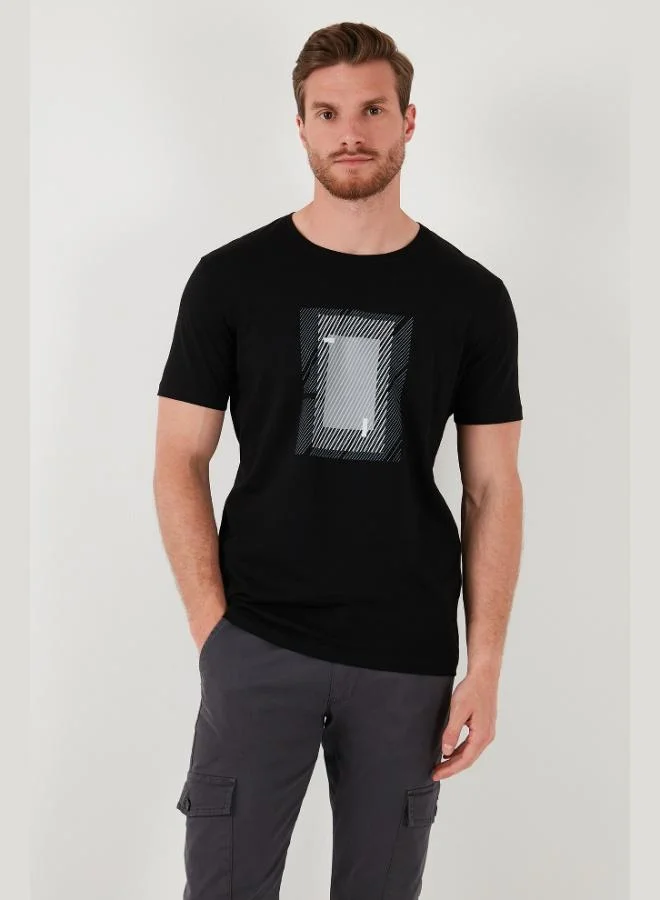 Buratti  Buratti Cotton Slim Fit Crew Neck T Shirt Men's T SHIRT 646R7930 for Men | Best Price UAE