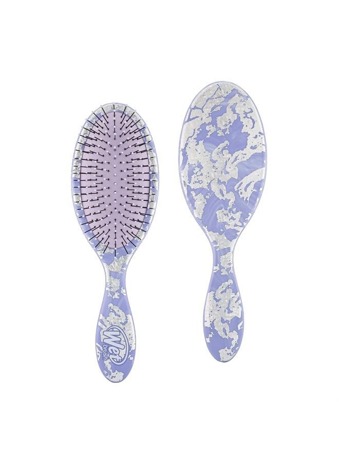 Wet Brush فرشاة فك التشابك الأصلية، لافندر (الغابة الكهربائية) - فرشاة فك التشابك بشعيرات ناعمة ومرنة - فرشاة فك التشابك للشعر المجعد - فرشاة خالية من التشابك للشعر المستقيم والكثيف والمموج - Image 1