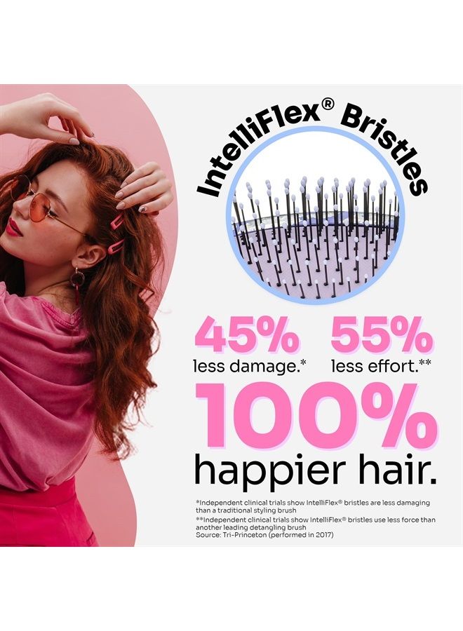 Wet Brush فرشاة فك التشابك الأصلية، لافندر (الغابة الكهربائية) - فرشاة فك التشابك بشعيرات ناعمة ومرنة - فرشاة فك التشابك للشعر المجعد - فرشاة خالية من التشابك للشعر المستقيم والكثيف والمموج - Image 3