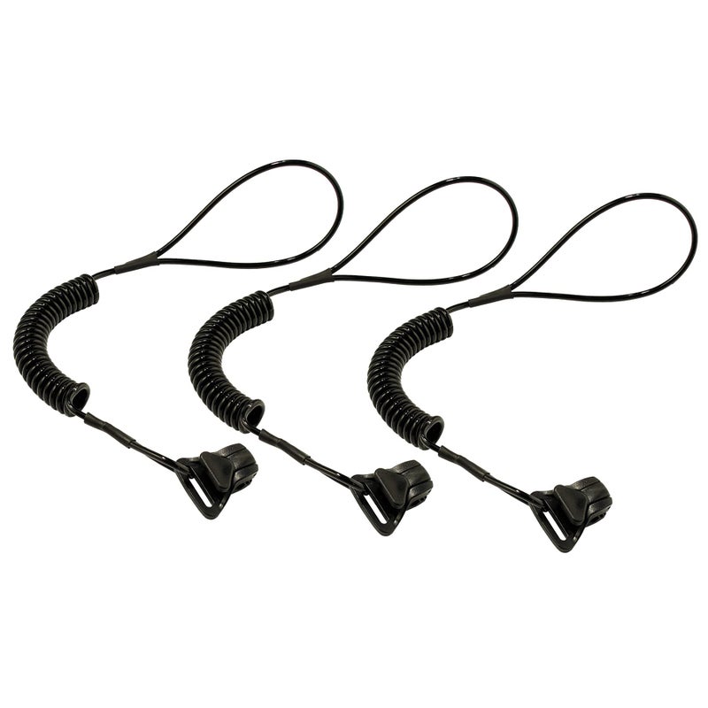 Coiled Lanyard with Clamp End No Snag Design Easily Attaches to Hard Hat Tools or Small Valuables Weight Capacity 2lbs Ergodyne Squids 3158 3Pack