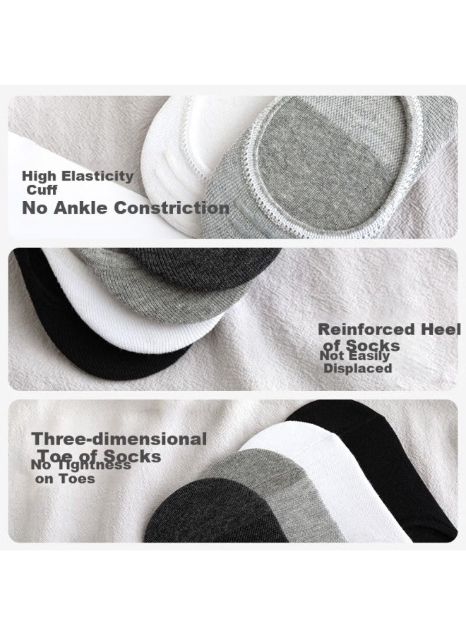 Yimian Men'S Socks 10A Antibacterial Thin Summer Mesh Breathable Short Socks 100% Cotton Men'S Invisible Boat Socks - Image 3