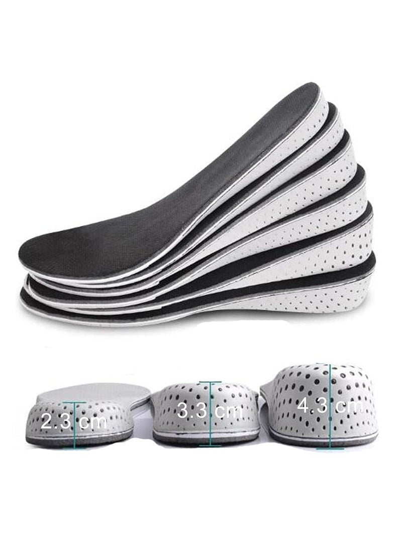 أوزيغالور 1 زوج من النعال الداخلية 4.3 سم لزيادة الطول، من الإسفنج الميموري، مسامير ميموري فوم، مسامير خفية لرفع الكعب للرجال والنساء - Image 1