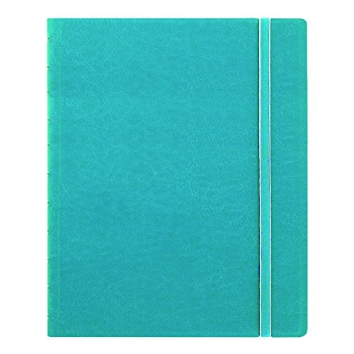 FILOFAX دفتر ملاحظات فيلوفاكس القابل لإعادة التعبئة الكلاسيكي، 10.8" × 8.5" أكوا - غلاف أنيق يشبه الجلد مع صفحات قابلة للتحريك - إغلاق مرن، فهرس، جيب وعلامة صفحة (B115106U)، حجم خطاب - Image 1