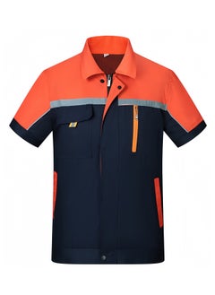 SKT Shiketro Summer Short Sleeve Workwear for Men and Women, Thin Reflective Work Protective Clothing that Absorbs Sweat and Allows for Breathability  - Image 1