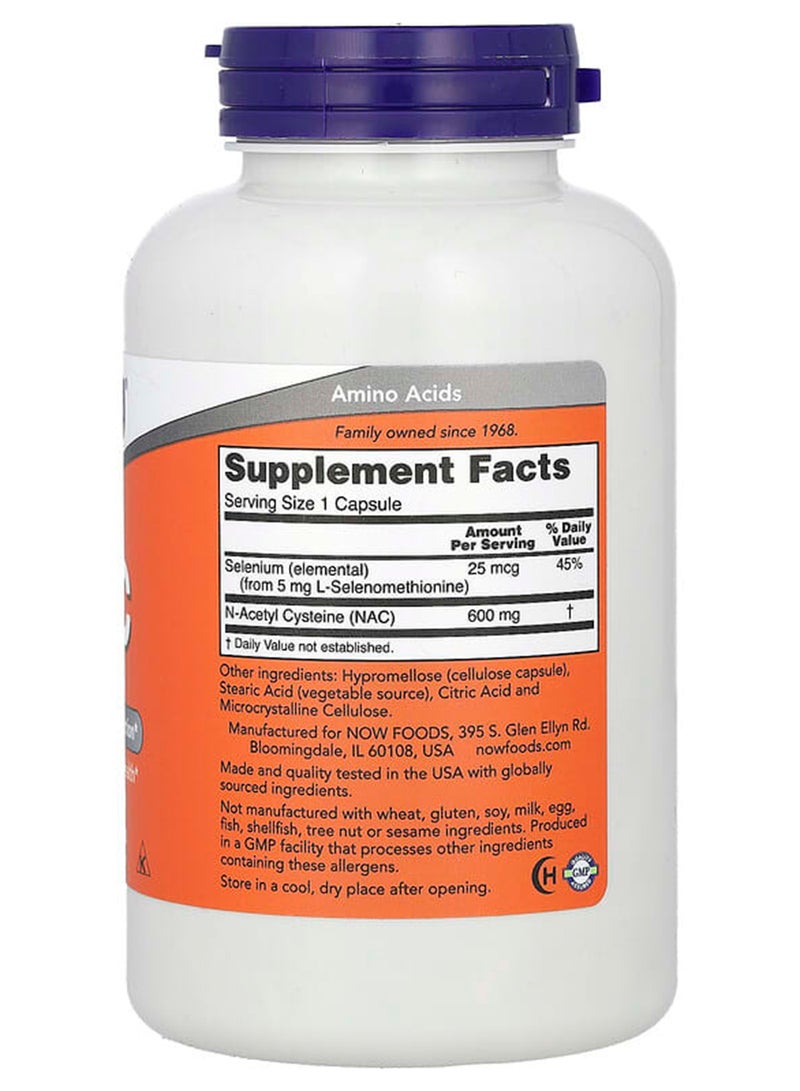 Now Foods NAC Free Radical Protection* 250 Capsules - Image 2