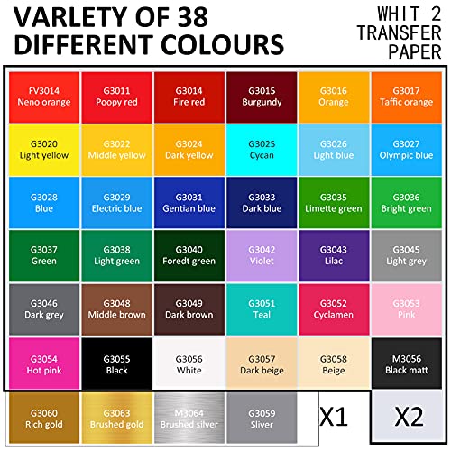 Lya Vinyl 74 Pack Permanent Vinyl for Cutting Machine - 40 Color Self Adhesive Vinyl with 2 Transfer Paper for Decor Sticker, Party Decoration - Image 3