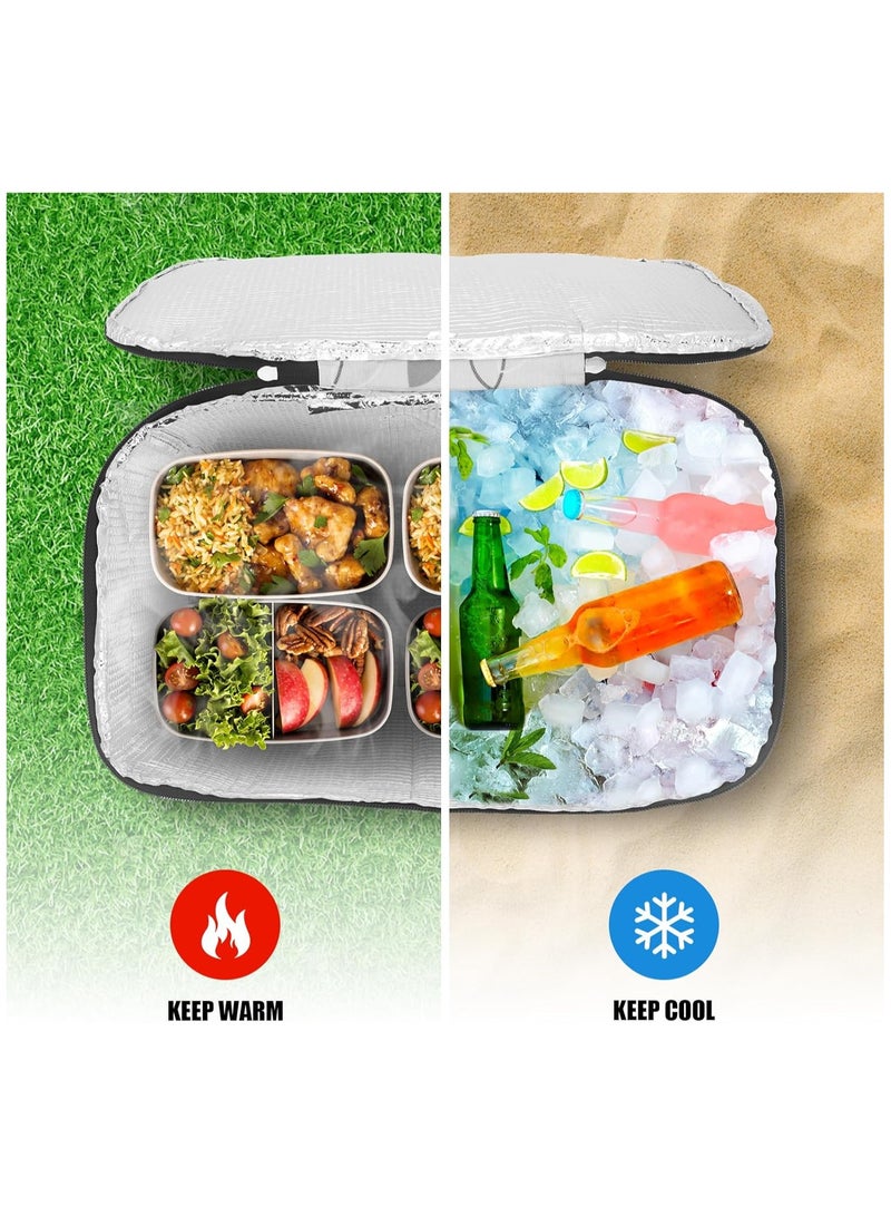 Generic Foldable Picnic Basket,Leak Proof Collapsible Cooler Bag With Lid Premium Insulated Organizer Storage Basket For Outdoor Adventures, Family Gatherings, Camping, Barbecue, Shopping, Travel  - Image 2