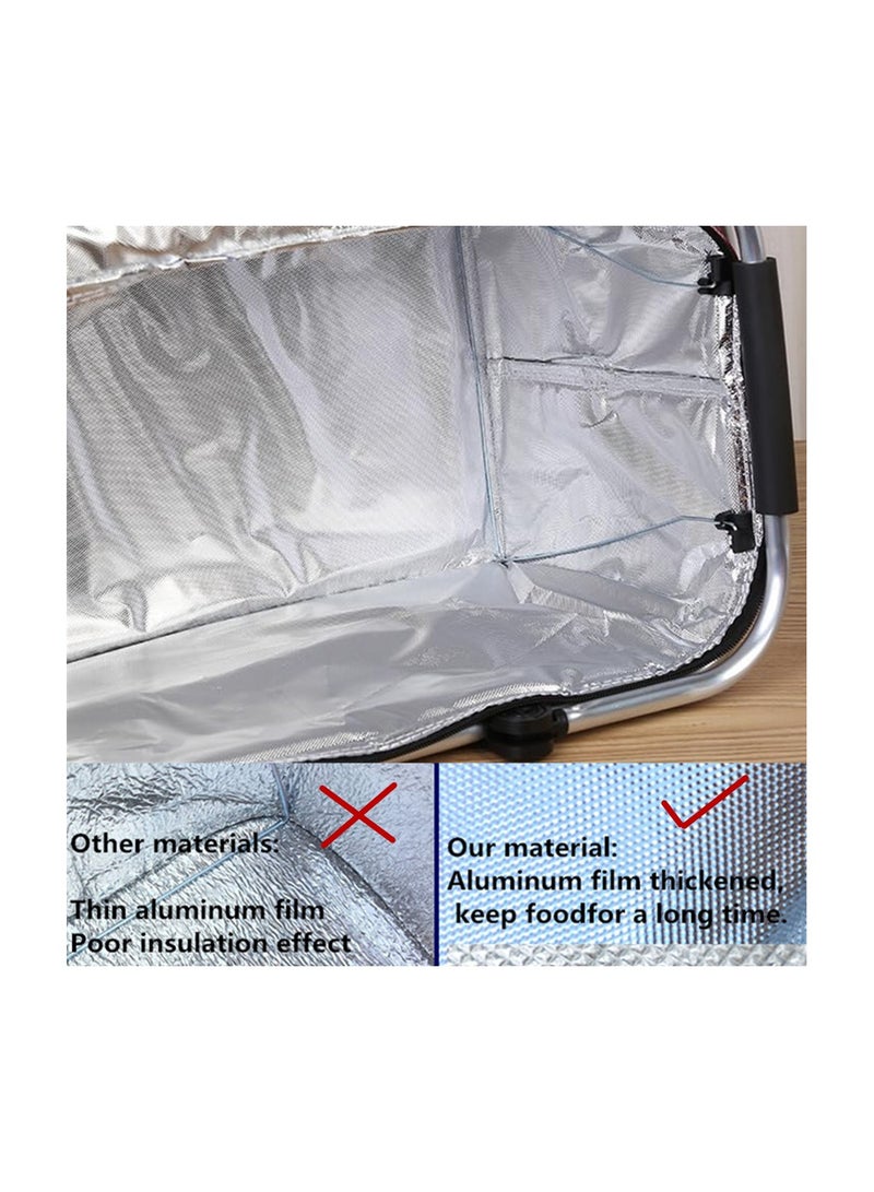 Generic Foldable Picnic Basket,Leak Proof Collapsible Cooler Bag With Lid Premium Insulated Organizer Storage Basket For Outdoor Adventures, Family Gatherings, Camping, Barbecue, Shopping, Travel  - Image 4