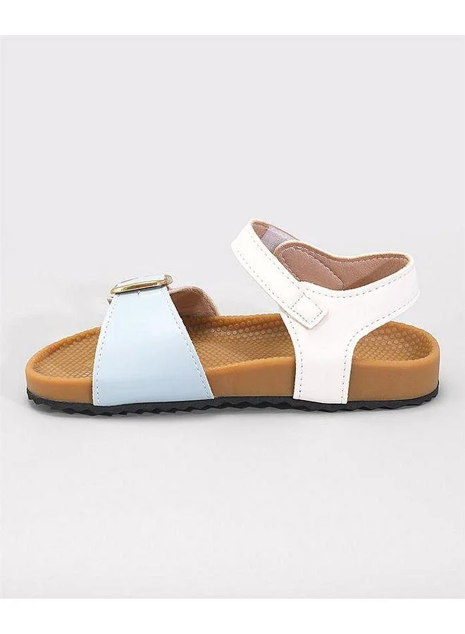 Mark & Mia Mark & Mia Solid Buckle & Velcro Closure Sandals - Multicolor