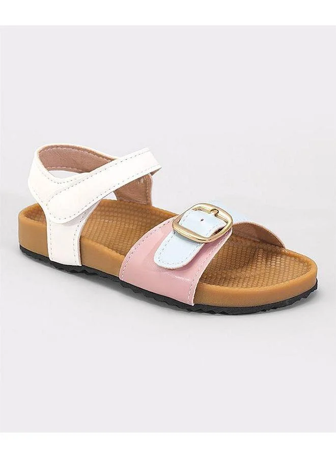 Mark & Mia Mark & Mia Solid Buckle & Velcro Closure Sandals - Multicolor
